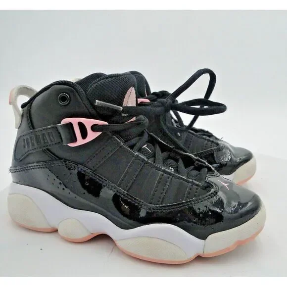 Nike Kid's Air Jordan 6 Rings Shoes Black Arctic Punch Pink 323431-002 Youth 12C - Picture 5 of 7